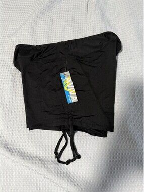 🎄 AVIVA Black Workout Fitness Shorts With Ties On Side New With Tag Large